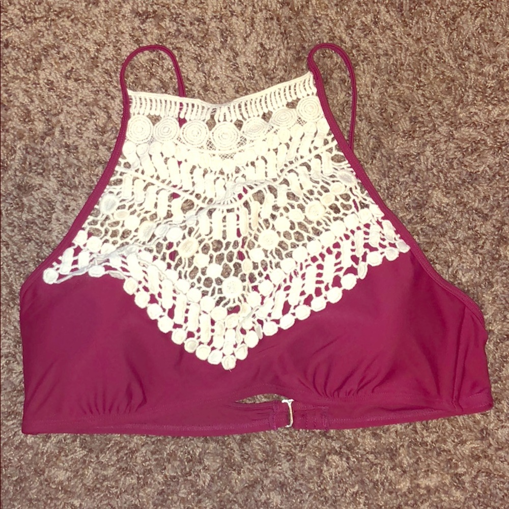 Maroon swimsuit top, size XL. Never worn.